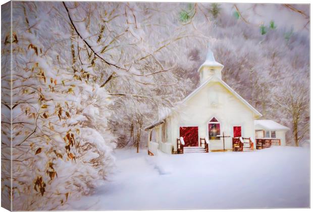 Little Country Church Canvas Print by Sarah Ball