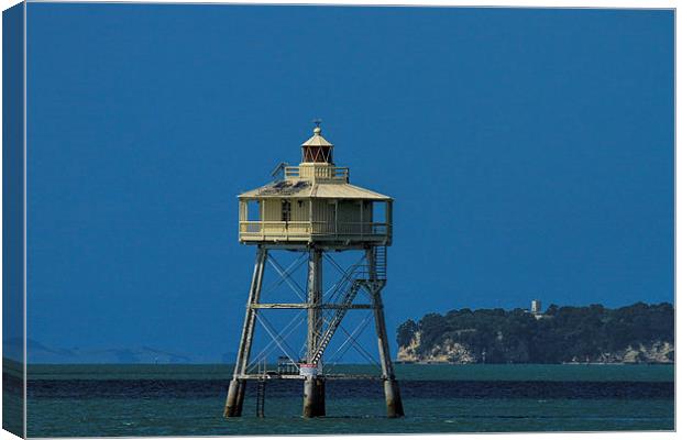  Bean Rock Lighthouse Canvas Print by Geoffrey Matthews