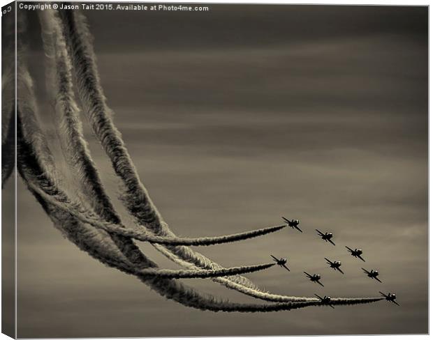 The Red Arrows Canvas Print by Jason Tait