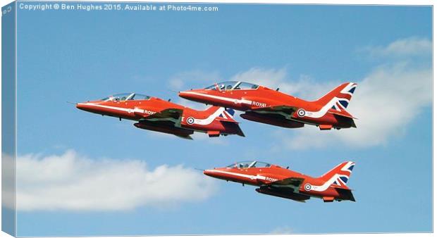 Red Arrows (Red 1, 2, 3) Take Off Canvas Print by Ben Hughes