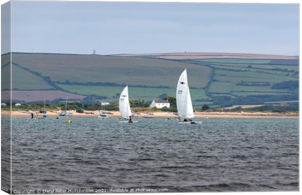 Appledore Regatta - North Devon Yacht Club racing Canvas Print by Daryl Peter Hutchinson