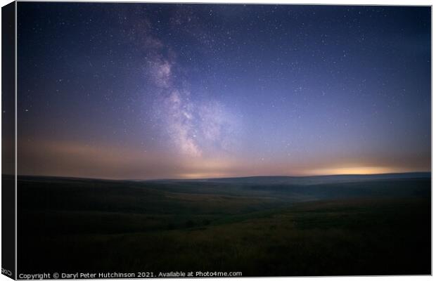 The Milky Way as seen over Exmoor National Park Canvas Print by Daryl Peter Hutchinson