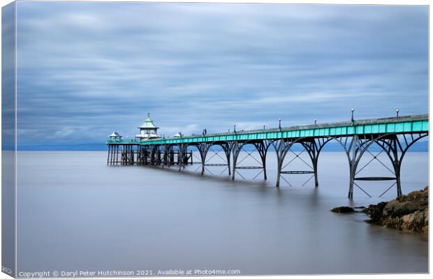 The splendid Victorian Pier at Clevedon Canvas Print by Daryl Peter Hutchinson