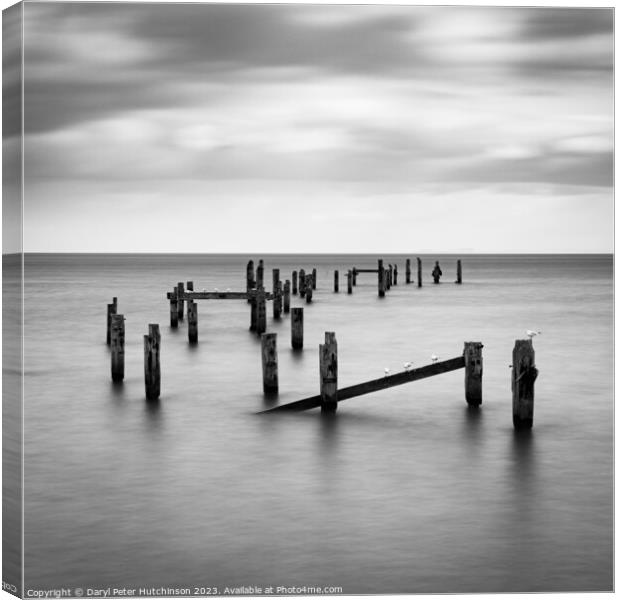 Swanage Old Pier Canvas Print by Daryl Peter Hutchinson