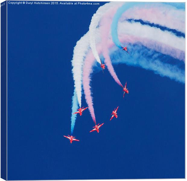 The Iconic Red Arrows Canvas Print by Daryl Peter Hutchinson
