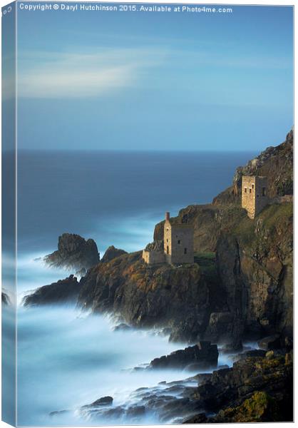 The Crowns Engine House, Botallack Canvas Print by Daryl Peter Hutchinson