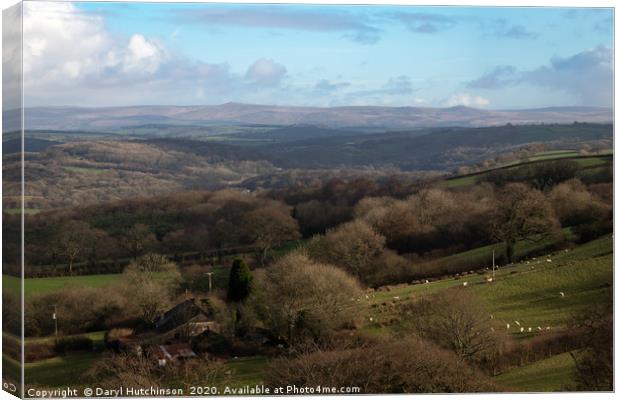 Dartmoor from Launceston Canvas Print by Daryl Peter Hutchinson