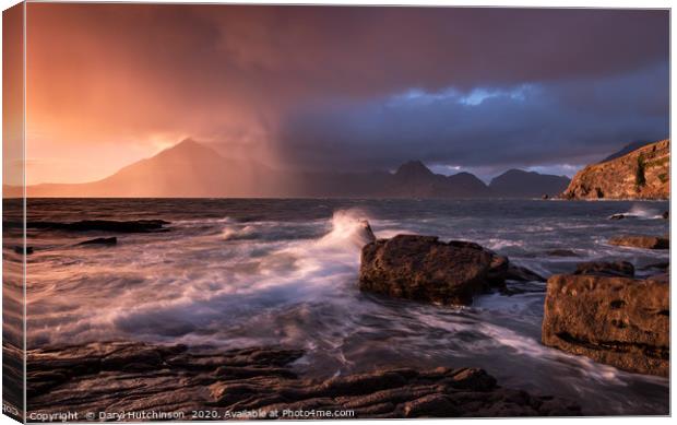 Incoming! Elgol Isle of Skye Canvas Print by Daryl Peter Hutchinson
