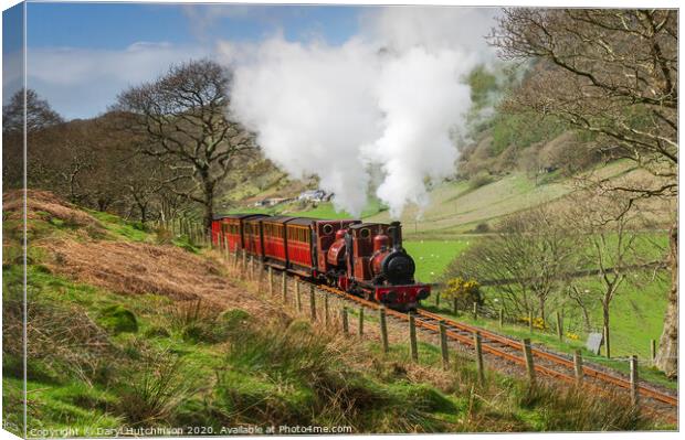 No.2 Dolgoch and No.1 Talyllyn in original Crimson Lake livery Canvas Print by Daryl Peter Hutchinson