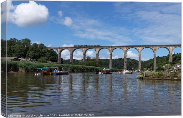 Calstock Steamboats Canvas Print by Daryl Peter Hutchinson