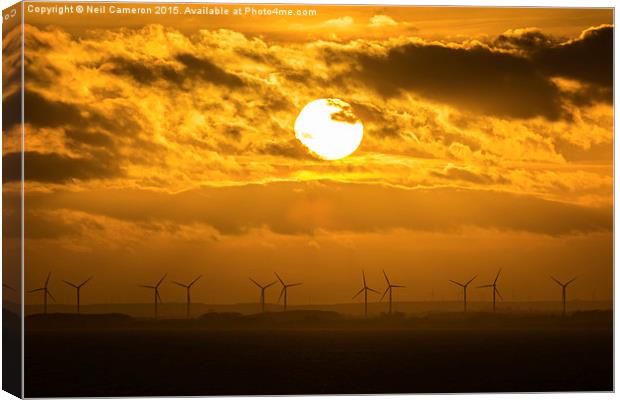  Bridlington Wind Farm Canvas Print by Neil Cameron