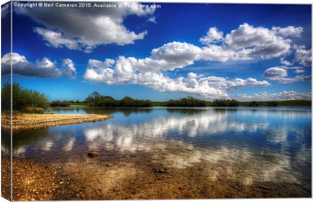  The Mere in Summer Canvas Print by Neil Cameron