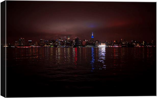  Manhattan Skyline Canvas Print by jessica lee