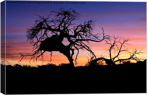 Namibian sunset Canvas Print by Paolo Monti Guarnier