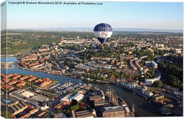  Balloon Over Bristol Canvas Print by Graham Bloomfield