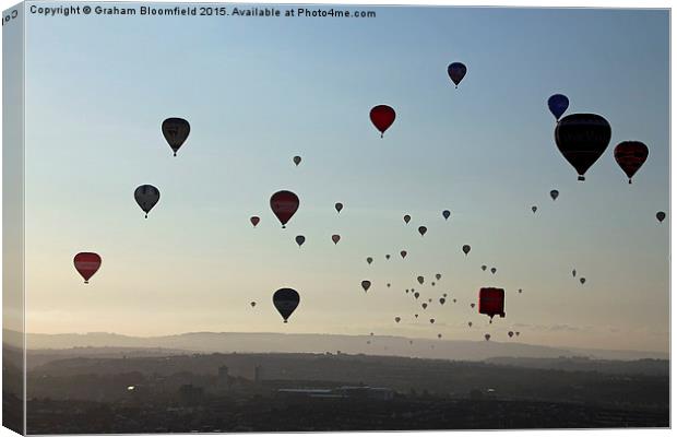  Bristol Sky Full of Balloons Canvas Print by Graham Bloomfield