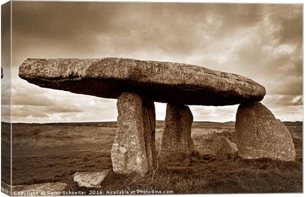 Lanyon Quoit, Cornwall, England Canvas Print by Peter Schneiter