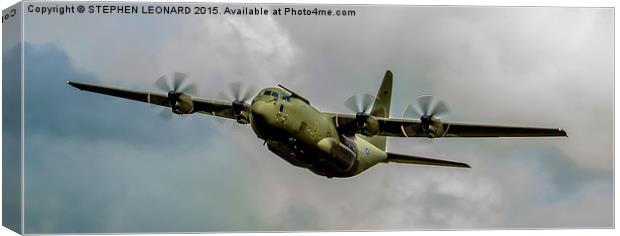  Mighty Military Canvas Print by STEPHEN LEONARD