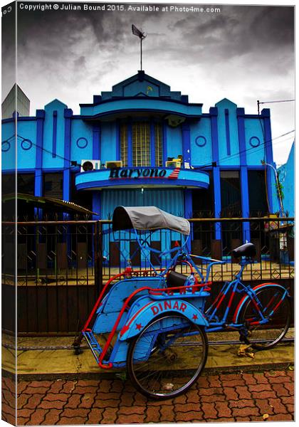 Rickshaw of Malang, Indonesia Canvas Print by Julian Bound