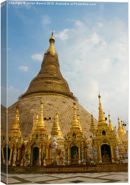 Shwedagon Pagoda, Yangon, Burma Canvas Print by Julian Bound