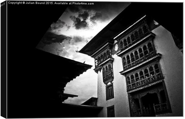  Punakha Fortress Monastery, Bhutan Canvas Print by Julian Bound