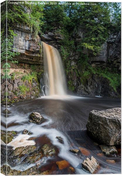  Thornton Force Ingleton Waterfalls Walk Canvas Print by Stephen Beardon