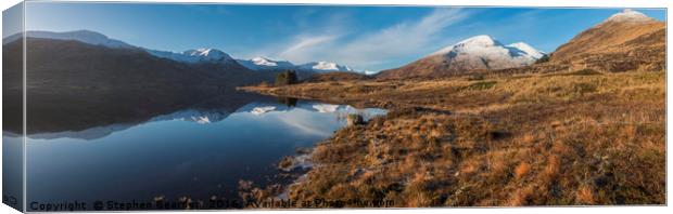 Loch Cluanie Panoramic Canvas Print by Stephen Beardon