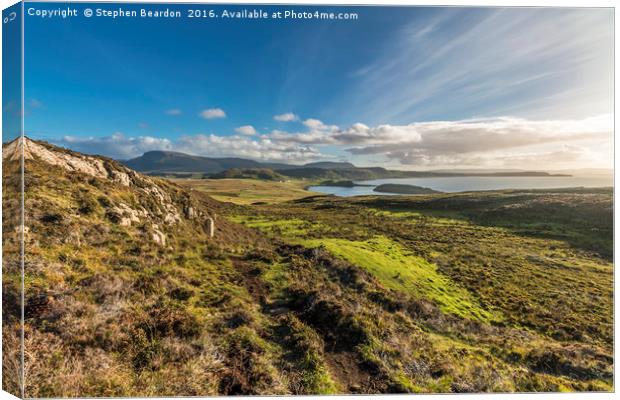 Rubha Hunish on The Isle of Skye Canvas Print by Stephen Beardon