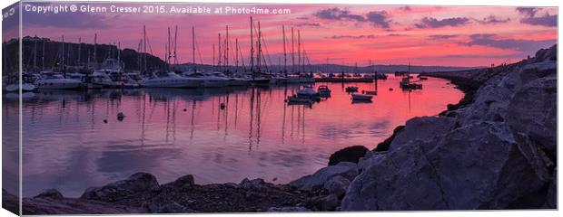  Brixham breakwater on the longest day of the year Canvas Print by Glenn Cresser