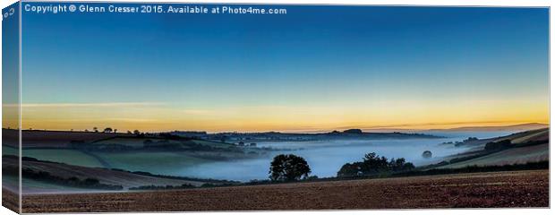  Morning mist over Stokeinteignhead Canvas Print by Glenn Cresser