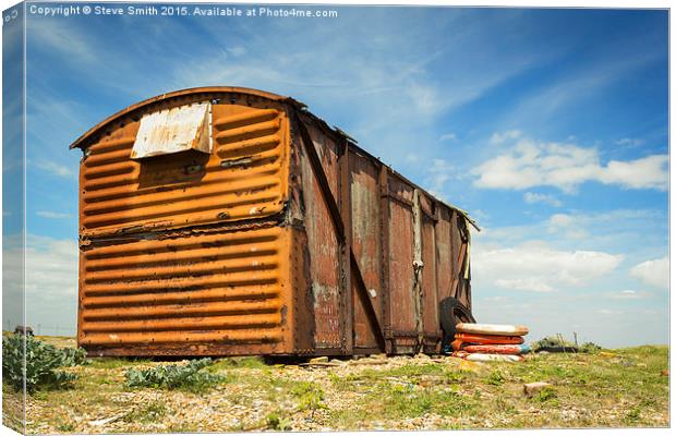  Shack in Dungeness Canvas Print by Steve Smith