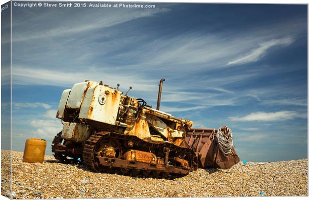  Dungeness Digger Canvas Print by Steve Smith