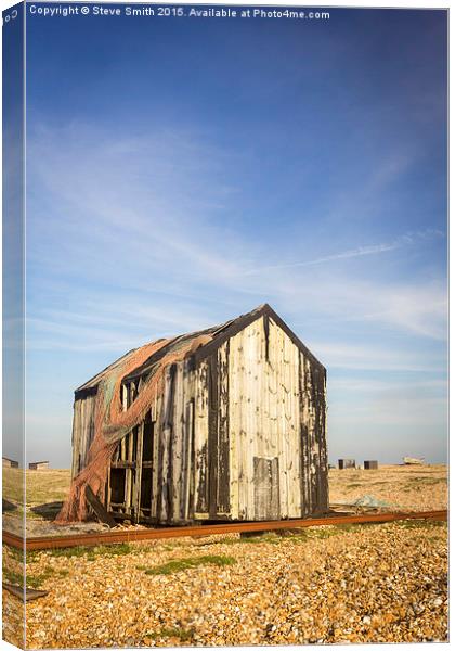 Netted Shack - Portrait Canvas Print by Steve Smith