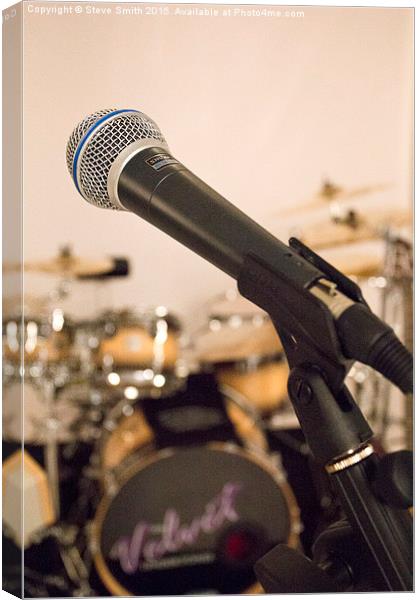 Microphone and Drums Canvas Print by Steve Smith
