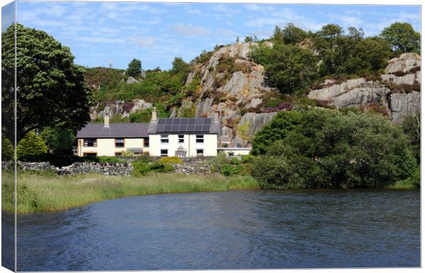 Beside Llyn Padarn in Snowdonia Canvas Print by Harvey Hudson