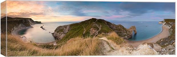  Durdle Door v's Man o war  Canvas Print by daniel allen