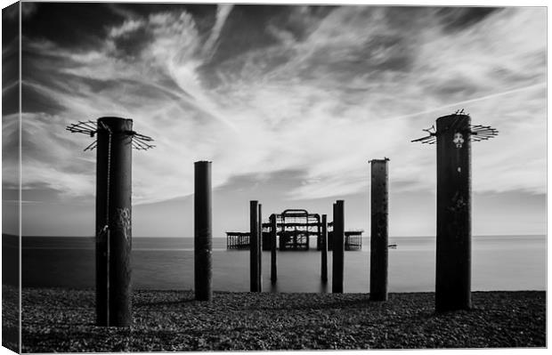 The Old Pier  Canvas Print by Paul Bate