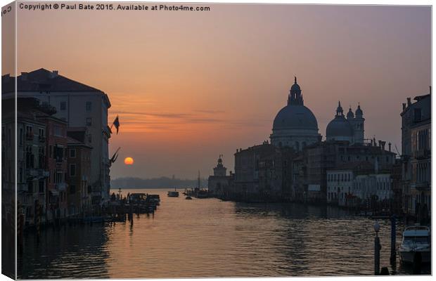  Venetian Sunrise Canvas Print by Paul Bate