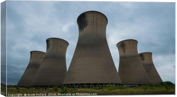 Willington Cooling Towers Canvas Print by Scott Pollard
