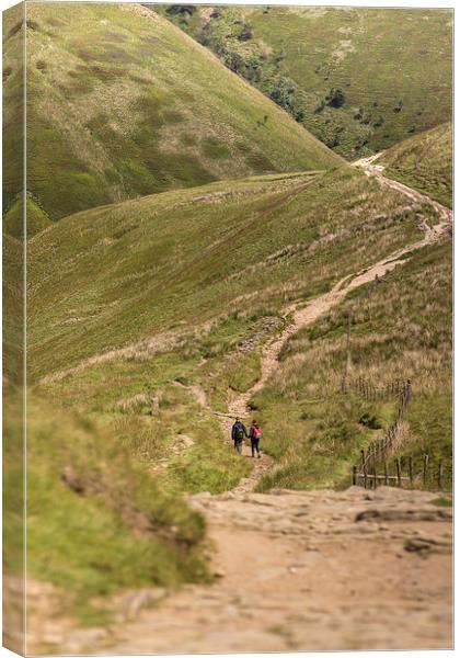 En Route to Edale via Jacobs Ladder Canvas Print by Phil Sproson