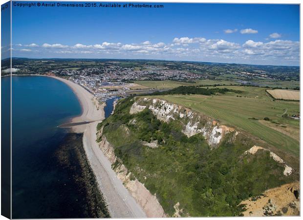  Seaton and Axmouth golf course Canvas Print by Aerial Dimensions