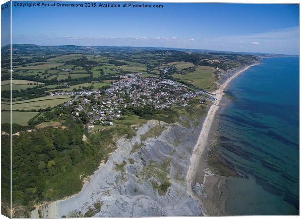   Charmouth Cliff fall Canvas Print by Aerial Dimensions