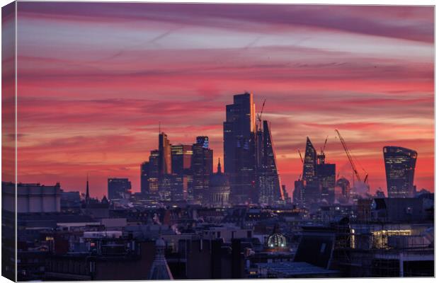 Skyline of the City of London Canvas Print by Wayne Howes