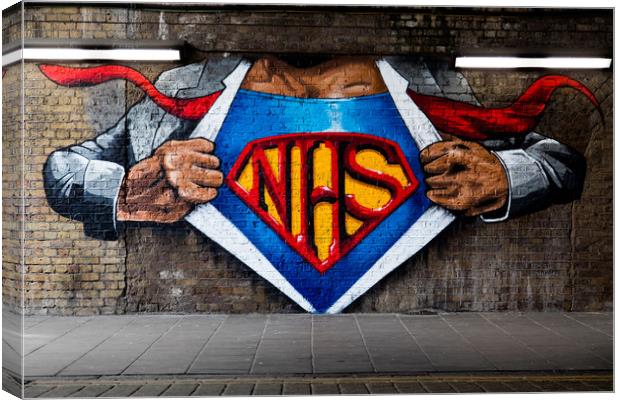 NHS Super Hero Canvas Print by Wayne Howes