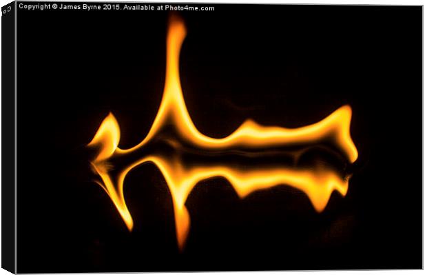 Mirrored Flame Canvas Print by James Byrne