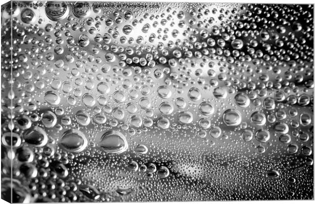 Bubble On Glass Canvas Print by James Byrne