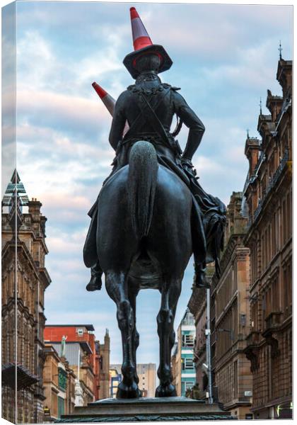 The Duke of Wellington, looking down Ingram Street Canvas Print by Rich Fotografi 