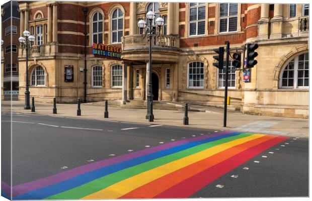 Battersea Arts Centre Rainbow Crossing Canvas Print by Rich Fotografi 