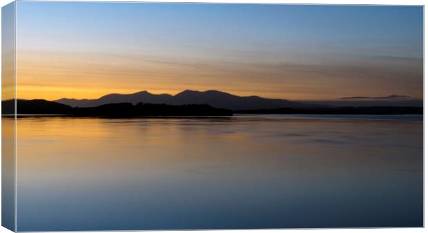 Winter Sunset at Connel, Argyll. Canvas Print by Rich Fotografi 