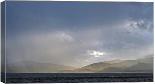 Rain moving over the Argyll Hills Canvas Print by Rich Fotografi 